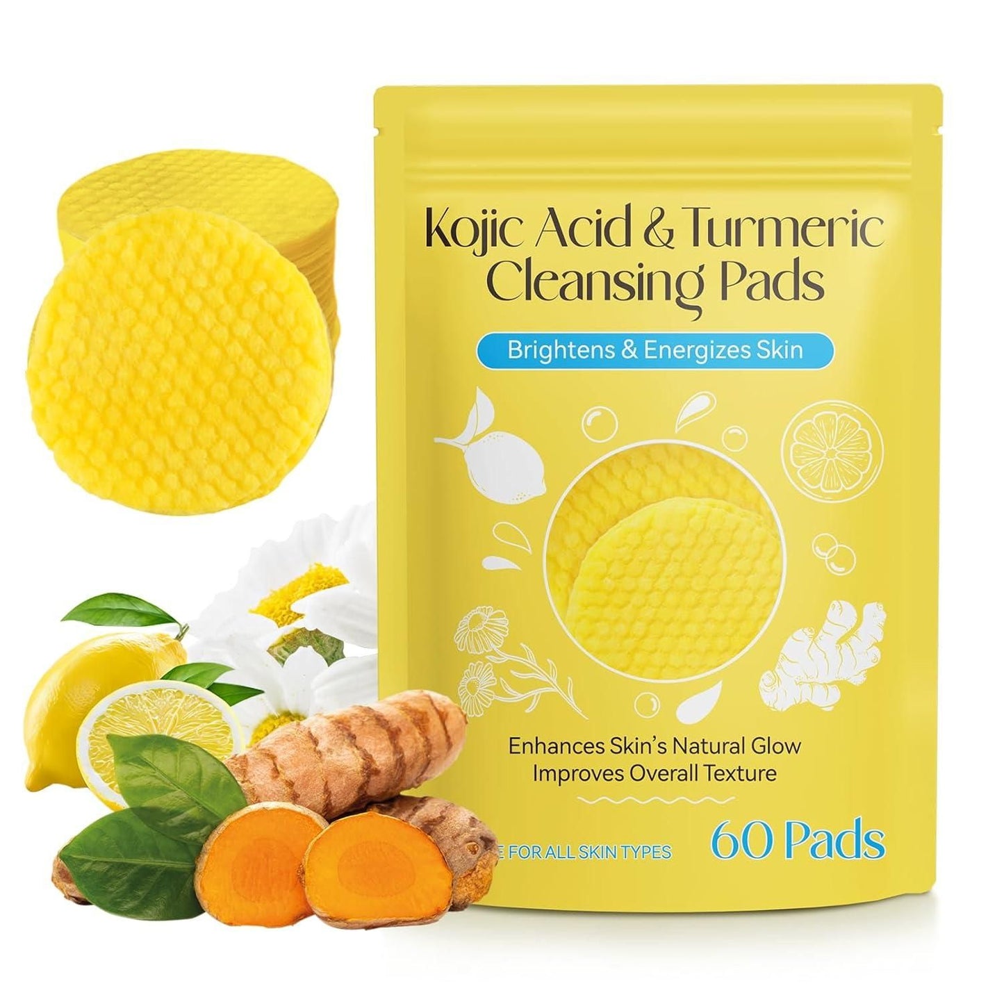 Turmeric Kojic Acid Cleansing Pads ⭐⭐⭐⭐⭐ 74995+ Reviews