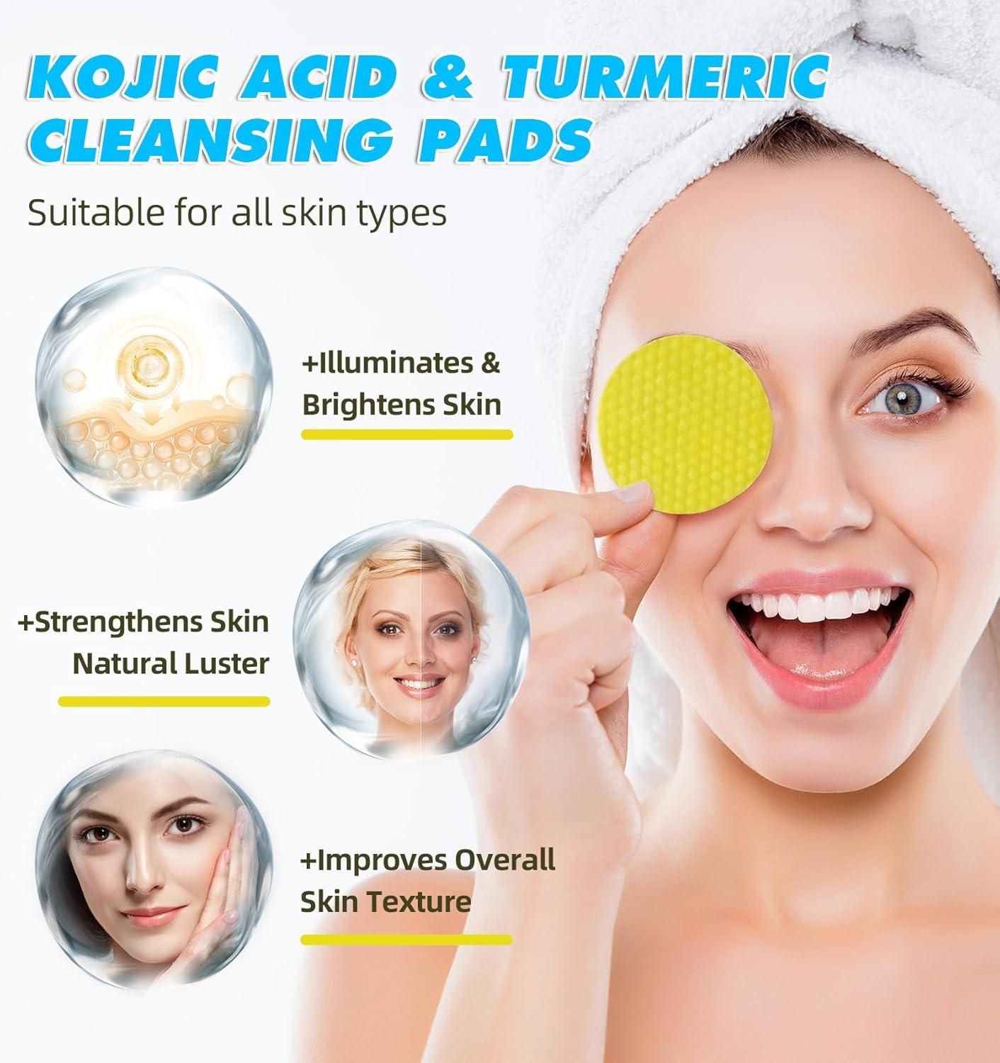 Turmeric Kojic Acid Cleansing Pads ⭐⭐⭐⭐⭐ 74995+ Reviews