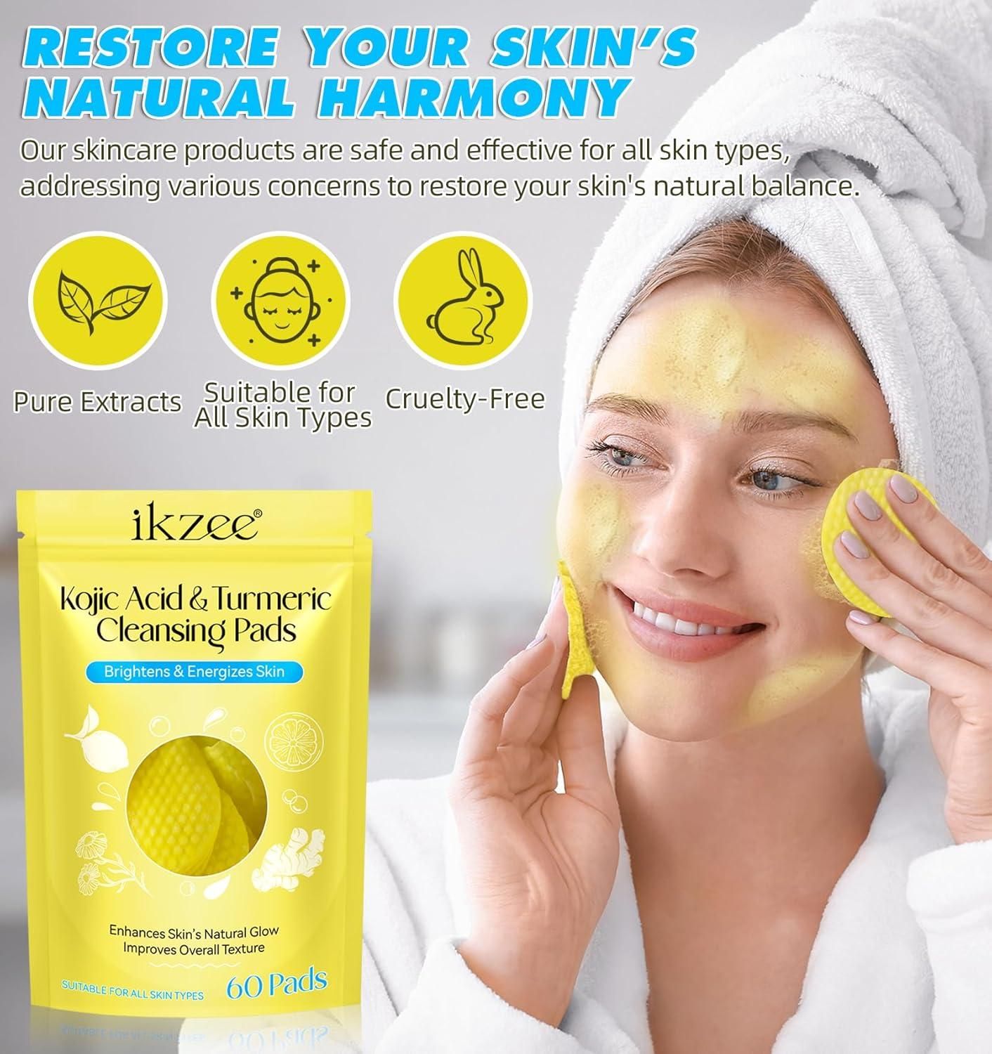 Turmeric Kojic Acid Cleansing Pads ⭐⭐⭐⭐⭐ 74995+ Reviews