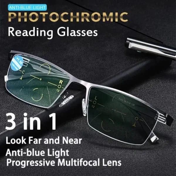 Anti-blue Progressive Far And Near Dual-Use Reading Glasses