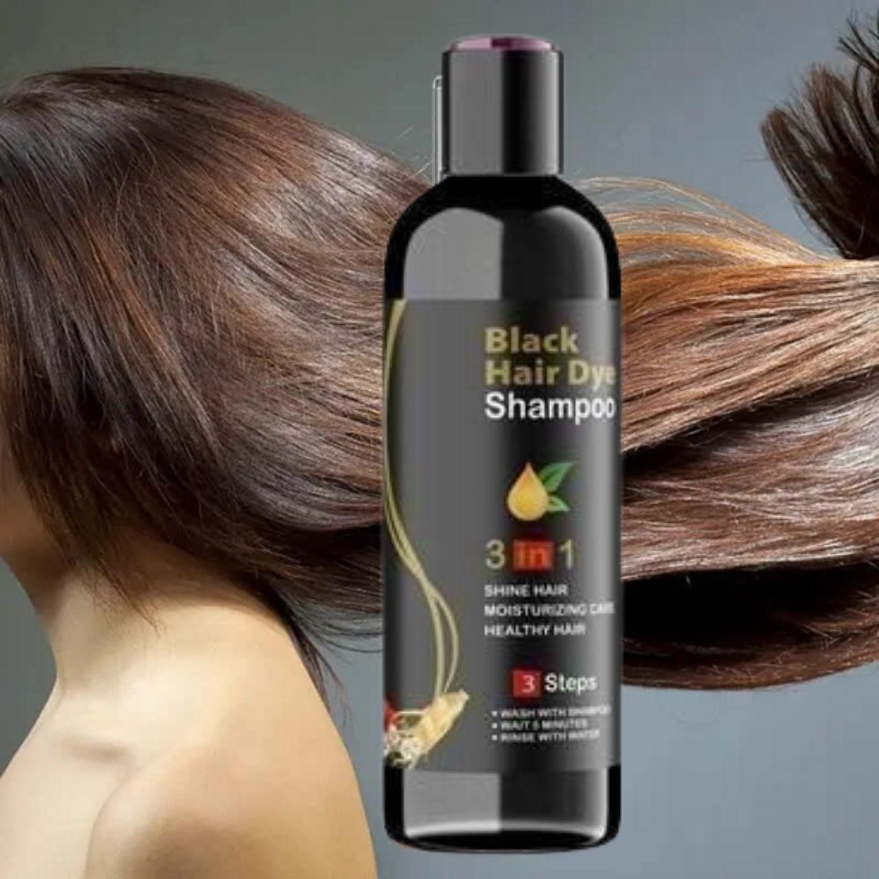 3-IN-1 BLACK HAIR DYE SHAMPOO (AYURVEDIC NO SIDE EFFECT)