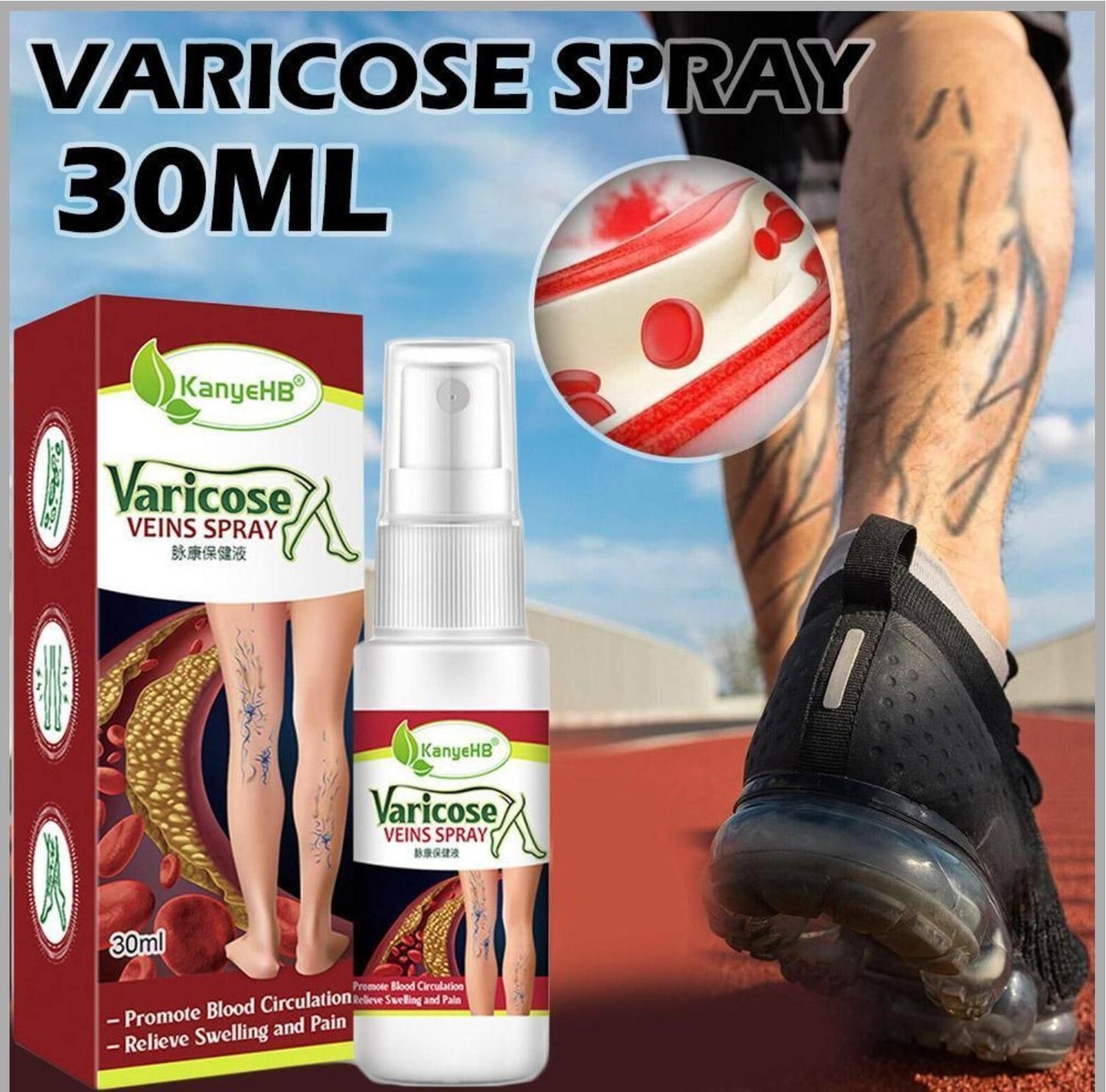 Vein Healing Varicose Veins Treatment Spray